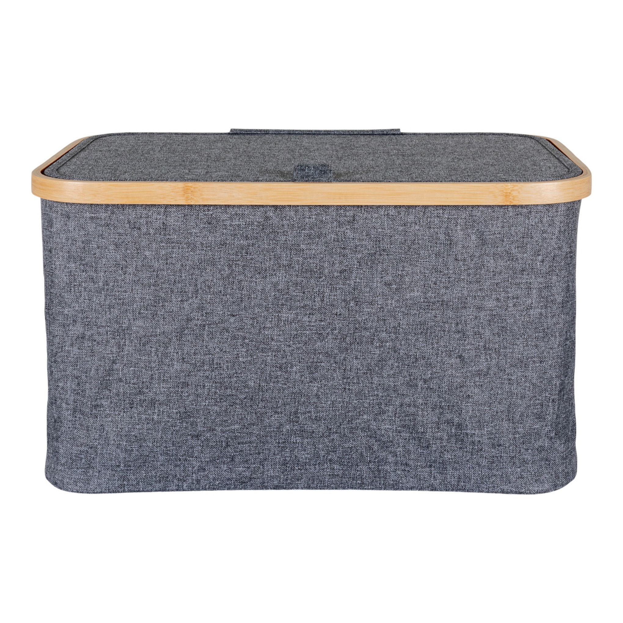 Cestino Noto in bambù e tessuto grigio scuro 45x30x25 cm