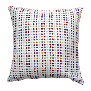 White & White N.4 cuscini arredo 40x40 con federa Stripe multicolor dots