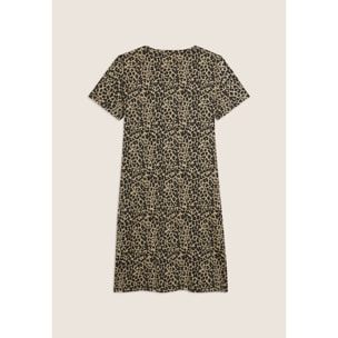 Abito Animalier con dettaglio annodato sul fianco