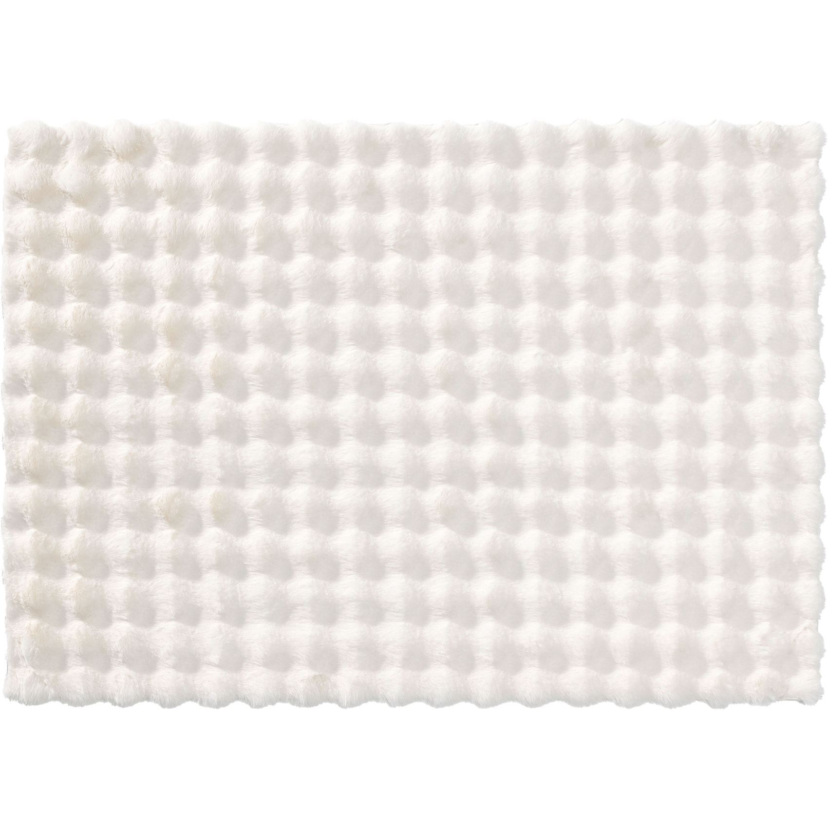 Tapis doux en imitation fourrure avec relief moelleux - Naturel