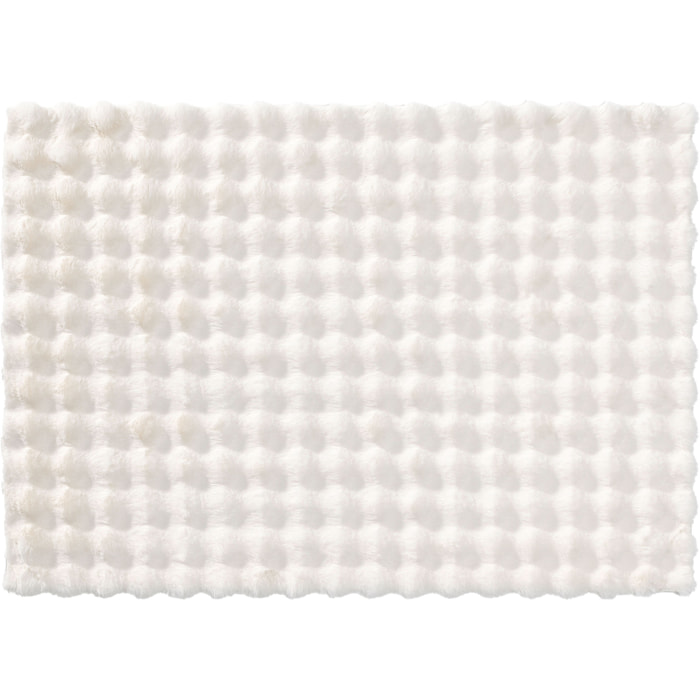 Tapis doux en imitation fourrure avec relief moelleux - Naturel