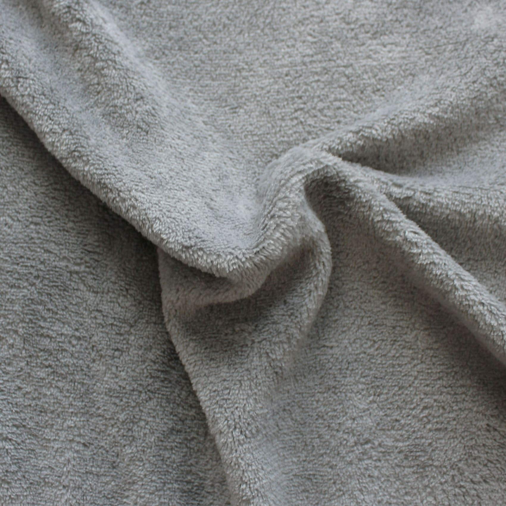 Couverture unie en molleton - Gris clair