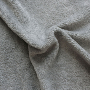 Couverture unie en molleton - Gris clair