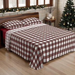 Parure de lit 100% coton Xmas Vichy Grande