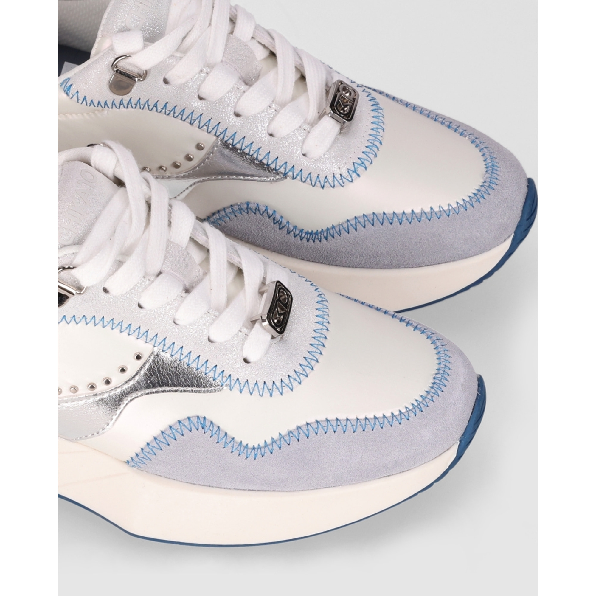 Deportivos de Tejido - Azul - Tacón: 4 cm