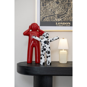 J-Line P’tit Maurice dalmatien - polyrésine - blanc/noir - small