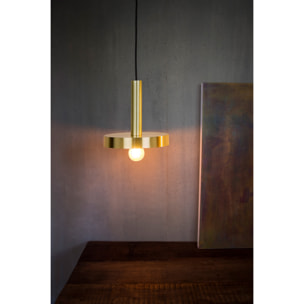 WHIZZ Colgante oro satinado y negro