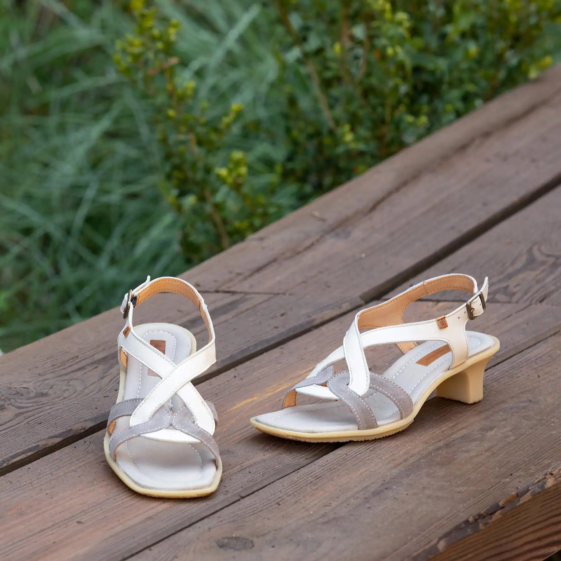 Sandalias N5992 MULTI LEATHER CREAM / IGUSA color Cream