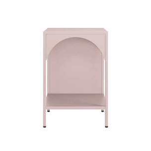 Table de chevet. table d'appoint en acier rose