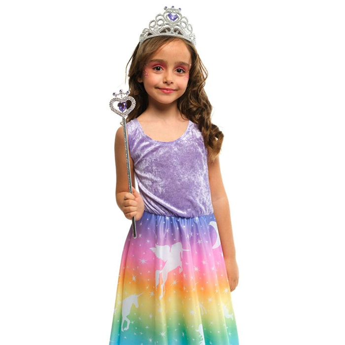 SET ACCESORIOS PRINCESA PLATA/LILA