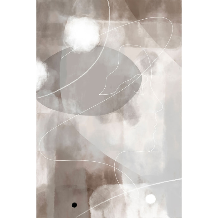 Tableau abstrait et soft line n°2 Toile imprimée
