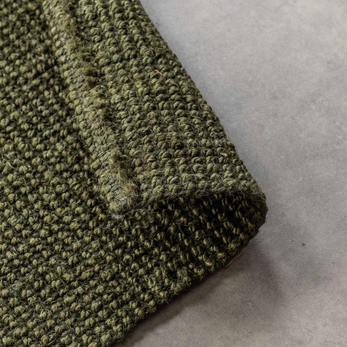 Tapis rond, forme ronde, motif uni, tissé à la main, sum