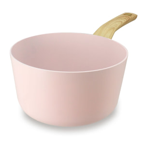 Casserole 20cm avec revêtement céramique rose - tous feux COLORAMA