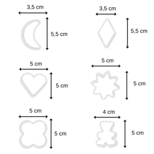 Lot de 6 emporte-pièces Zenker Emporte-pièces