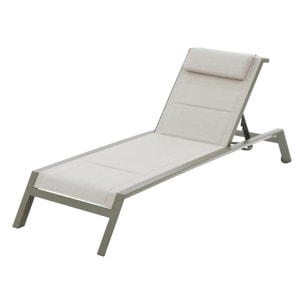 Transat "Allure" vert & vert laurier 2 roues en aluminium et texaline