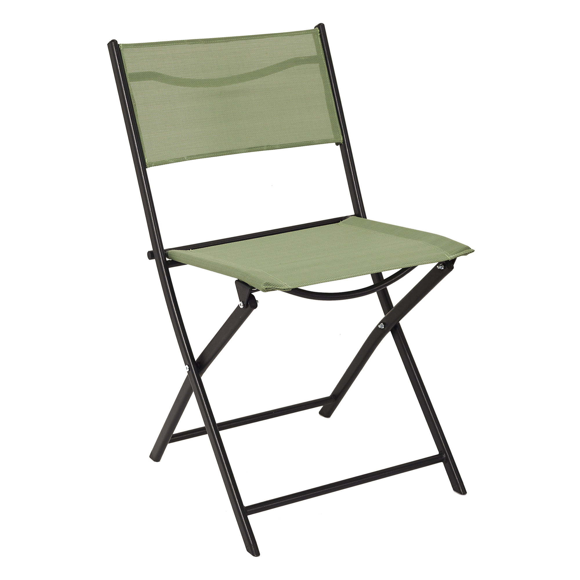Chaise Exterieur Pliable Elba Textilene Vert - Lot De 4