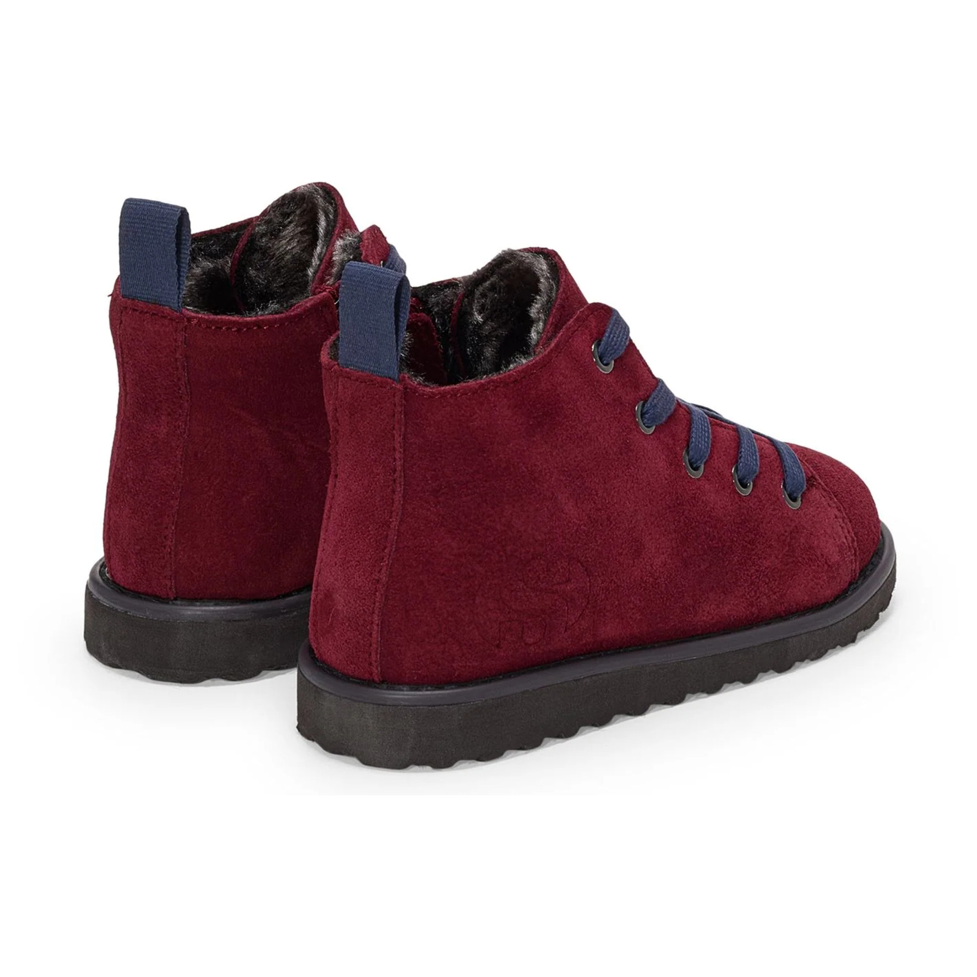 Stivaletti Superga Bambino/a Rosso 3008 Kids Lace-Up Boot Suede