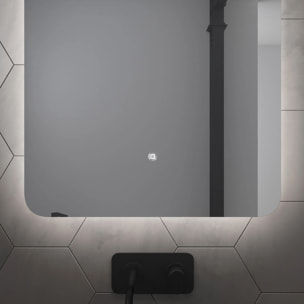 Miroir Led Silver Moon - Gris clair