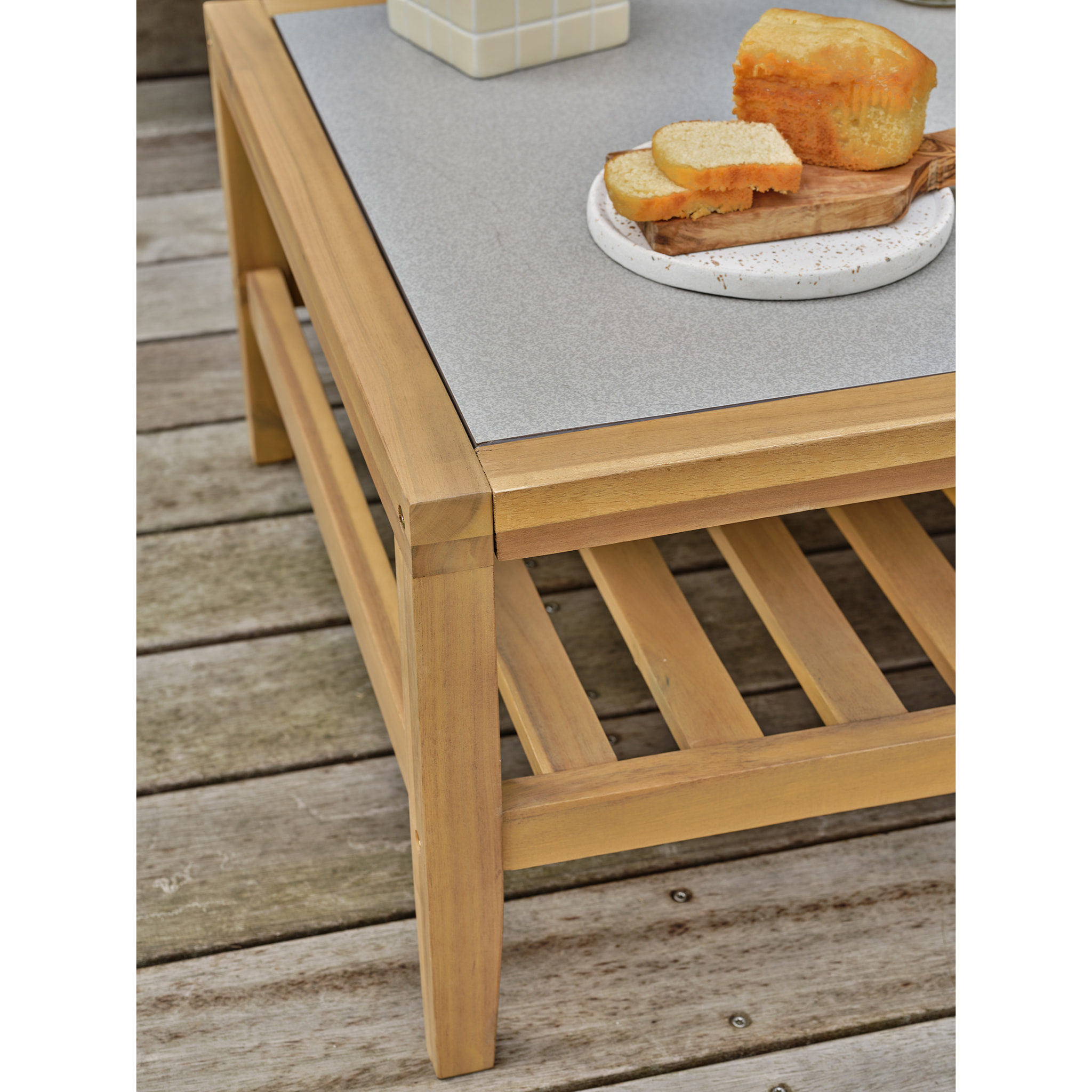 FUNA - Salon bas de jardin 5 places - Acacia