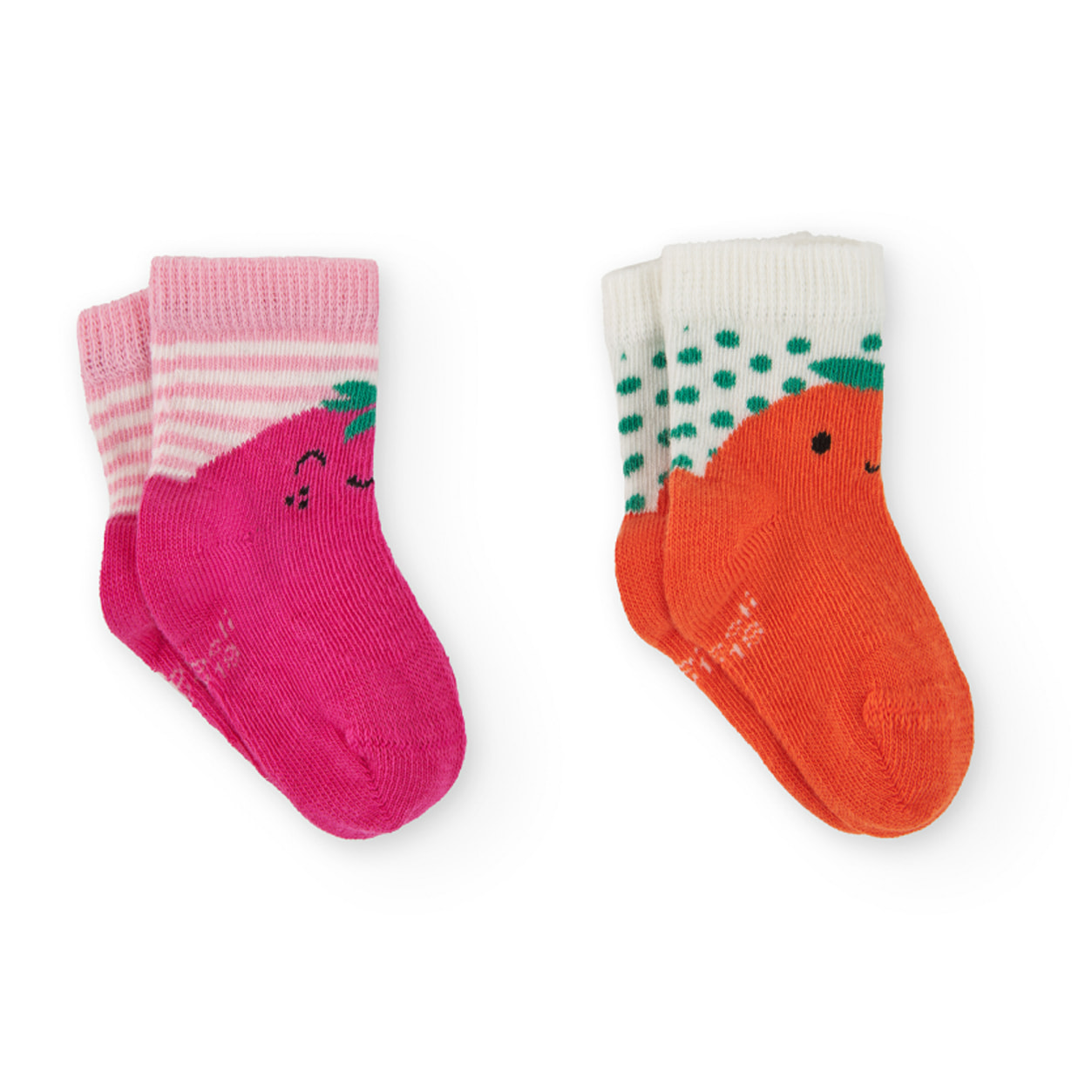 Pack calcetines recién nacido estampados, rosa