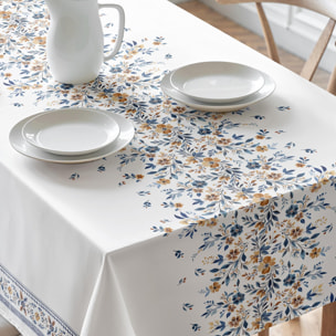 Nappe imprimée anti-tâches IONA BLEU