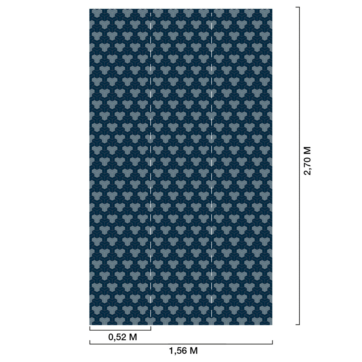 Papier peint, strict blue Intissé