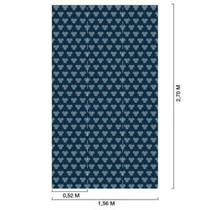 Papier peint, strict blue Intissé