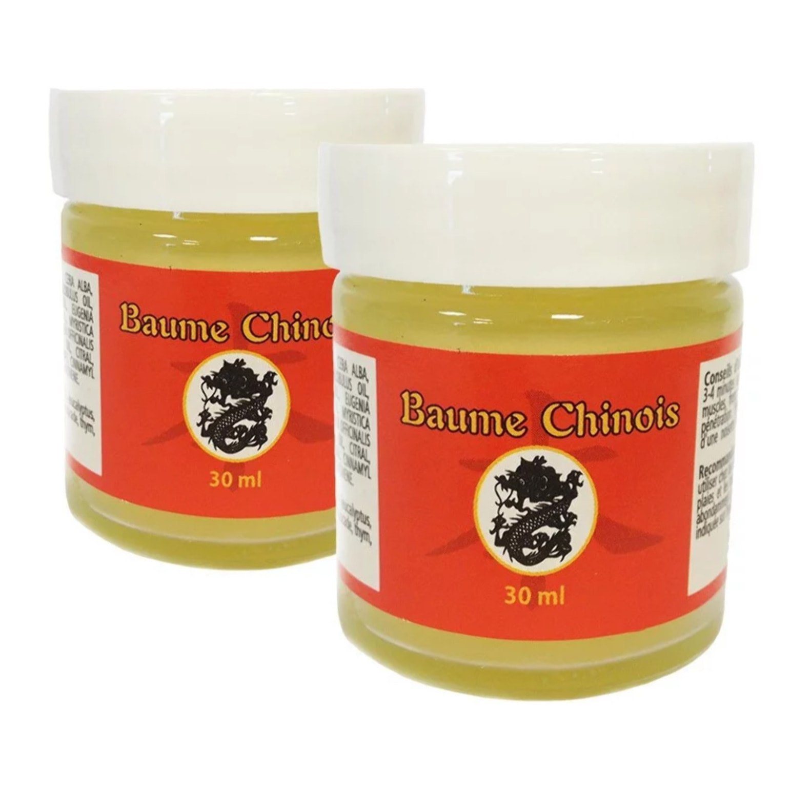 Nutriexpert - BAUME CHINOIS -  Soulage douleurs articulaires et musculaires - Apaise les contusions, piqûres, entorses - Aux huiles essentielles - Sans parabènes - Lot de 2 produits