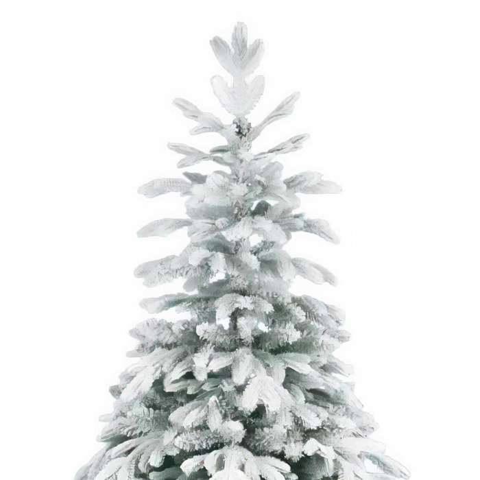 Terminillo - Albero di Natale innevato effetto realistico in PE e PVC ø101x180H, 698 rami