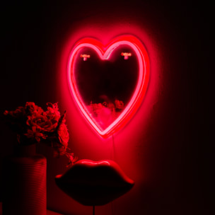 Mirroir Led Effet Neon Cœur