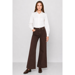 Kocca - Camicia da donna in cotone con colletto e maniche lunghe Donna