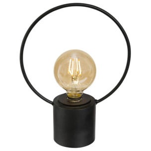 Lampe - socle métal - noir - H27 - 5 cm