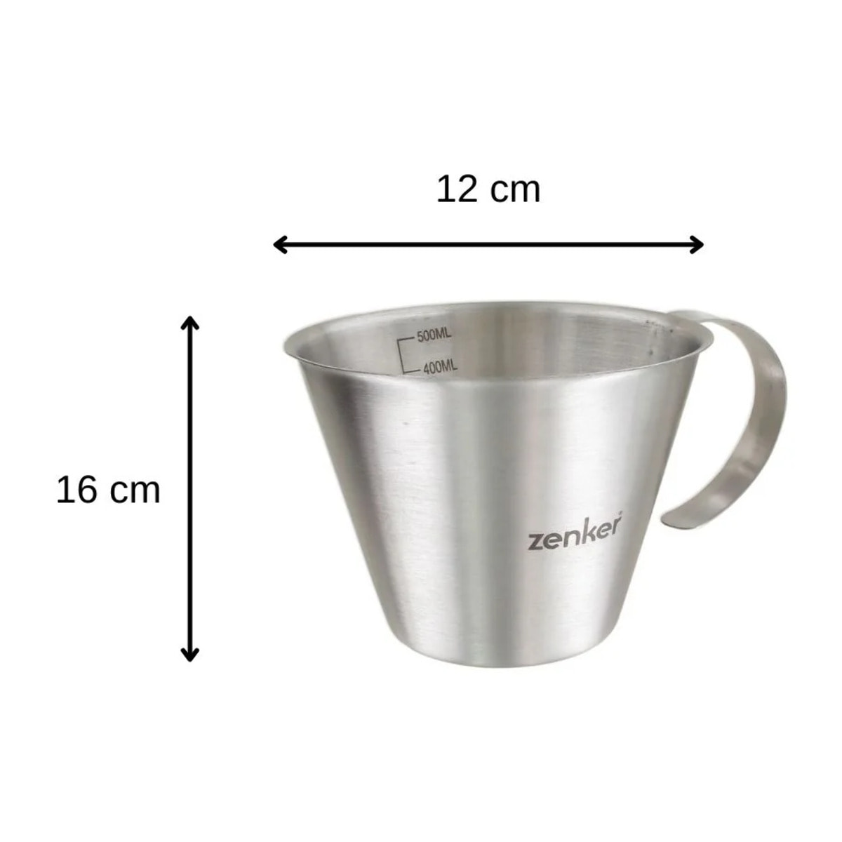 Lot de 2 verre doseur inox de 500 ml et 1 litre Zenker Smart Pastry