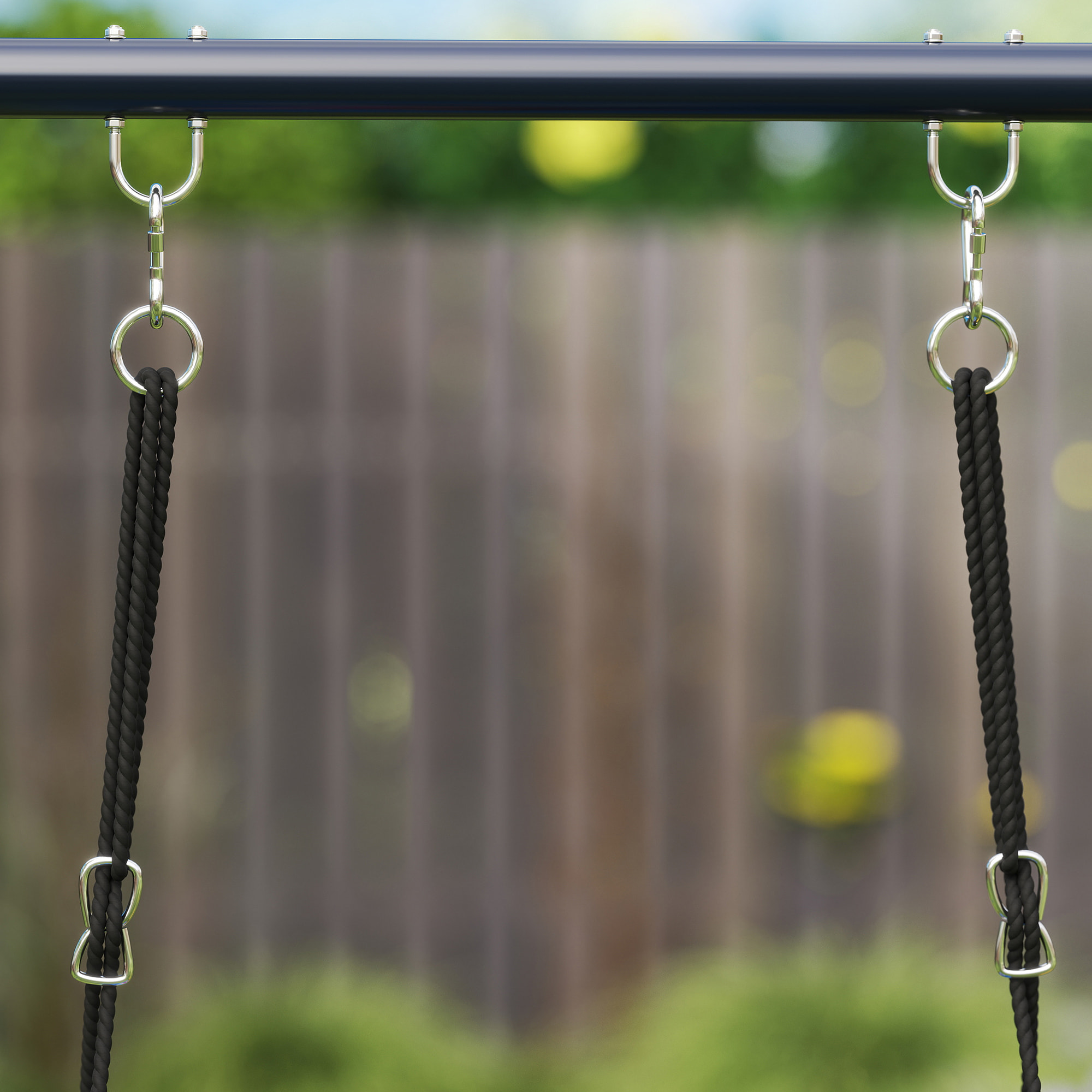 Columpios para Niños de +3 Años Columpios Jardín Exterior con 2 Columpios Simples y 1 Columpio Plataforma Carga 120 kg para Terraza Patio 365x180x184 cm Multicolor