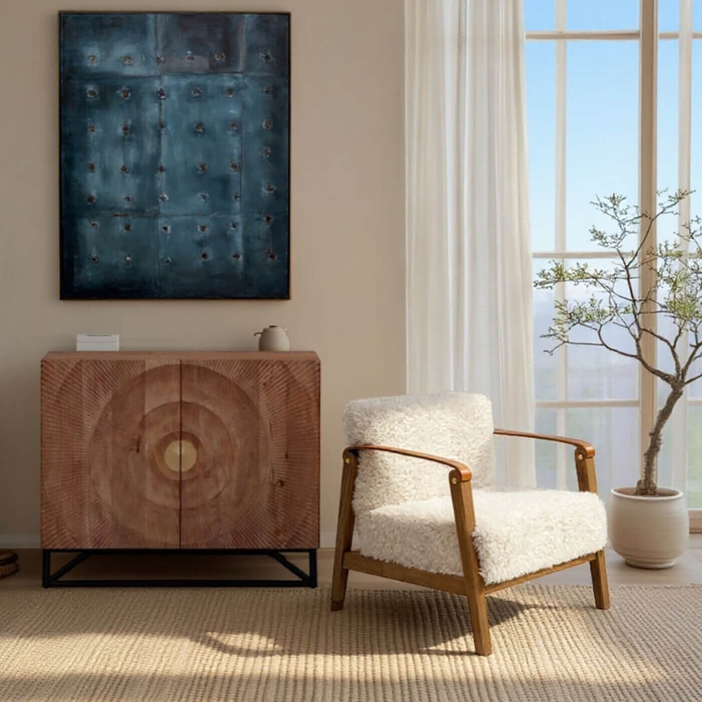 Buffet Madeira 2 portes nature Kare Design