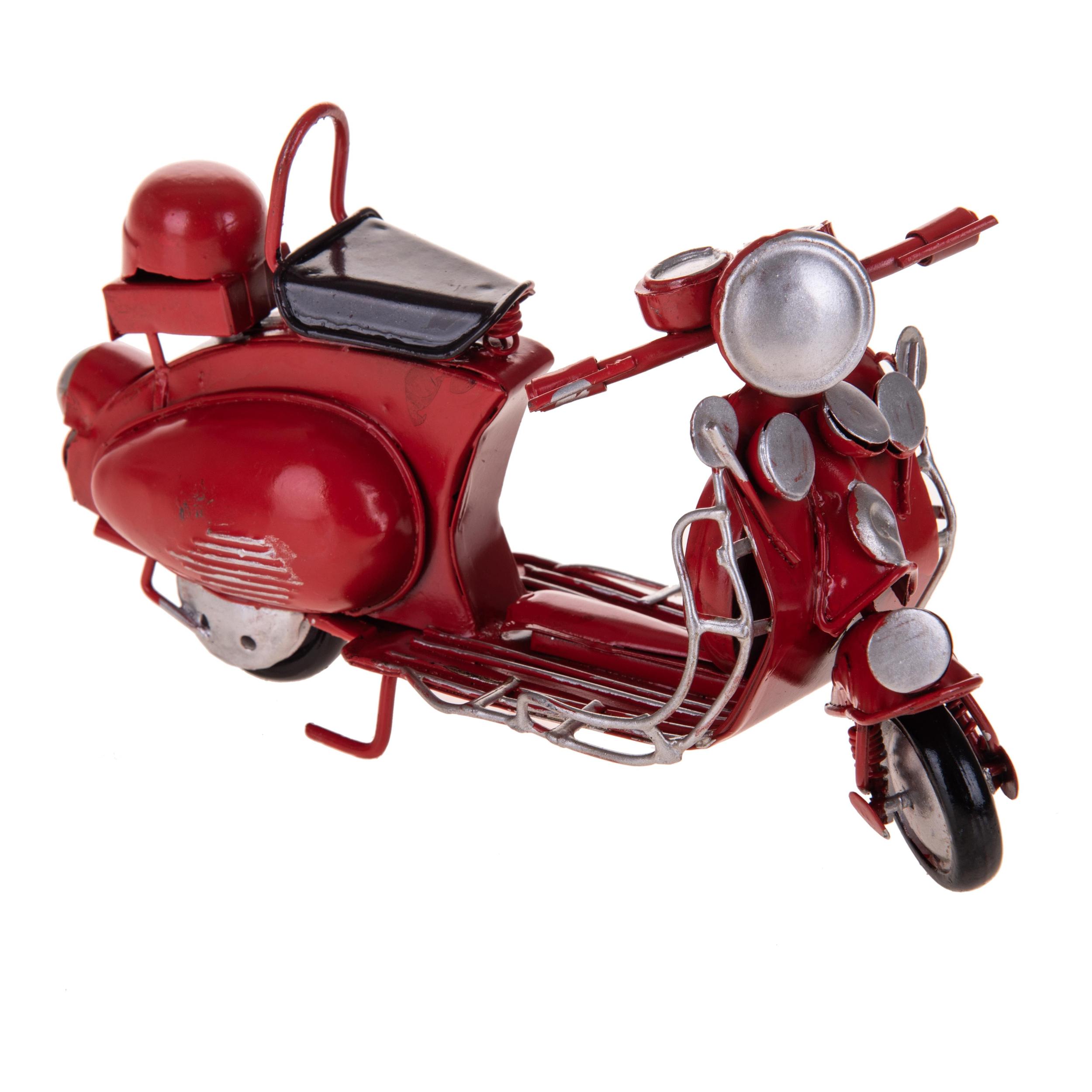 Lambretta Metallo 18 Cm - Pezzi 2 - 18X10X7cm - Colore: Rosso - Bianchi Dino - Oggettistica, Componenti D'Arredo