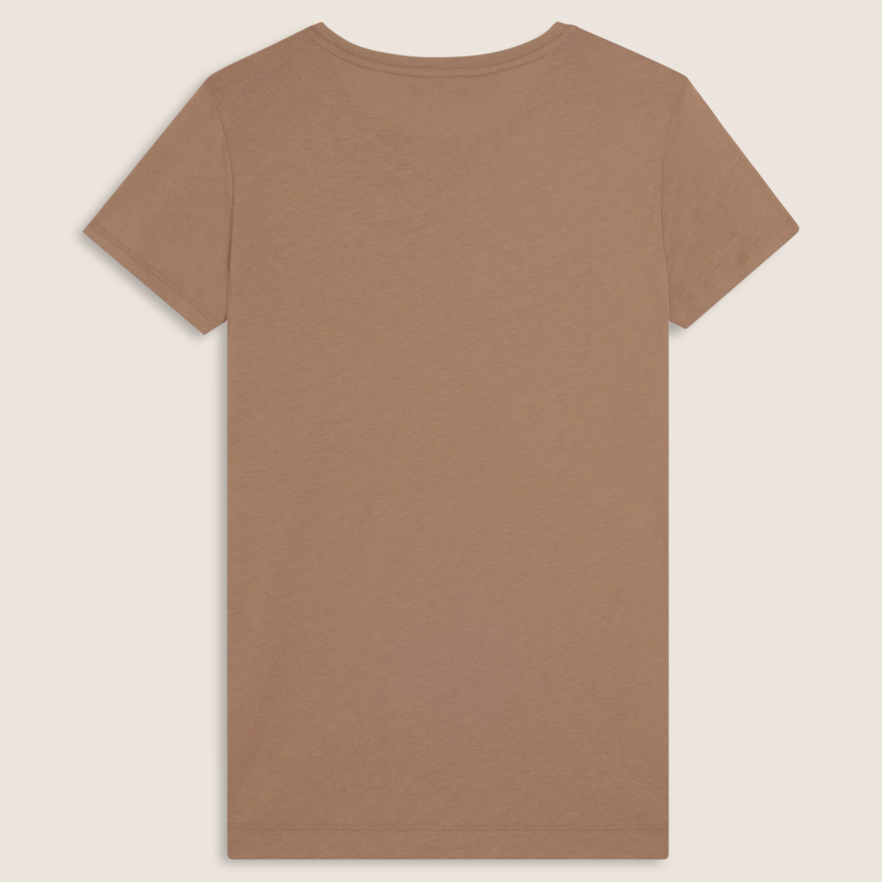 T-shirt donna con mini spacchi laterali e logo in strass