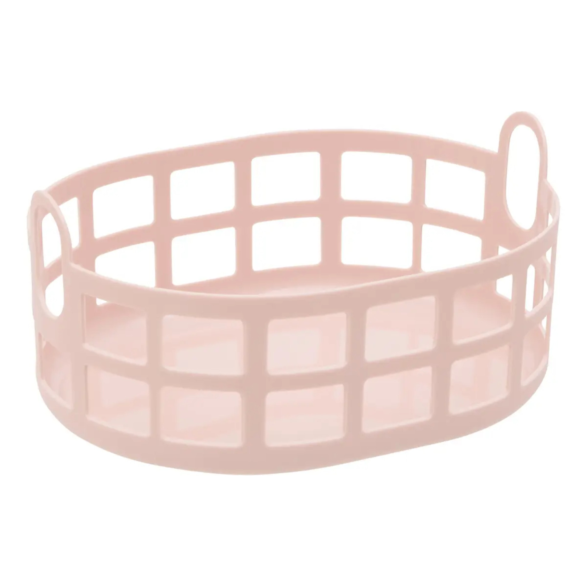 Corbeille à pain Poly ovale L.24cm rose