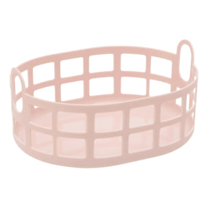 Corbeille à pain Poly ovale L.24cm rose