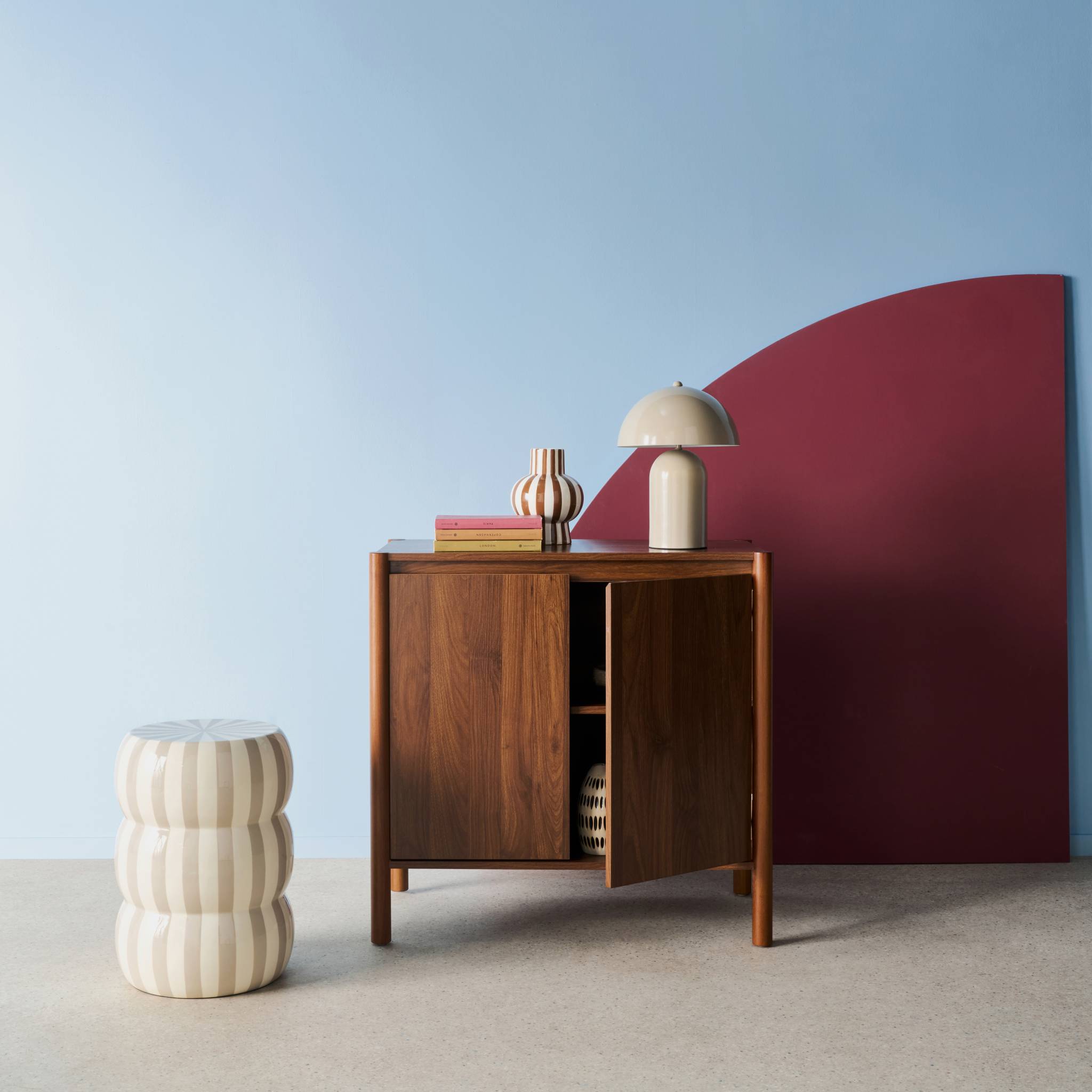 Buffet décor bois 2 portes 80cm HARMONY