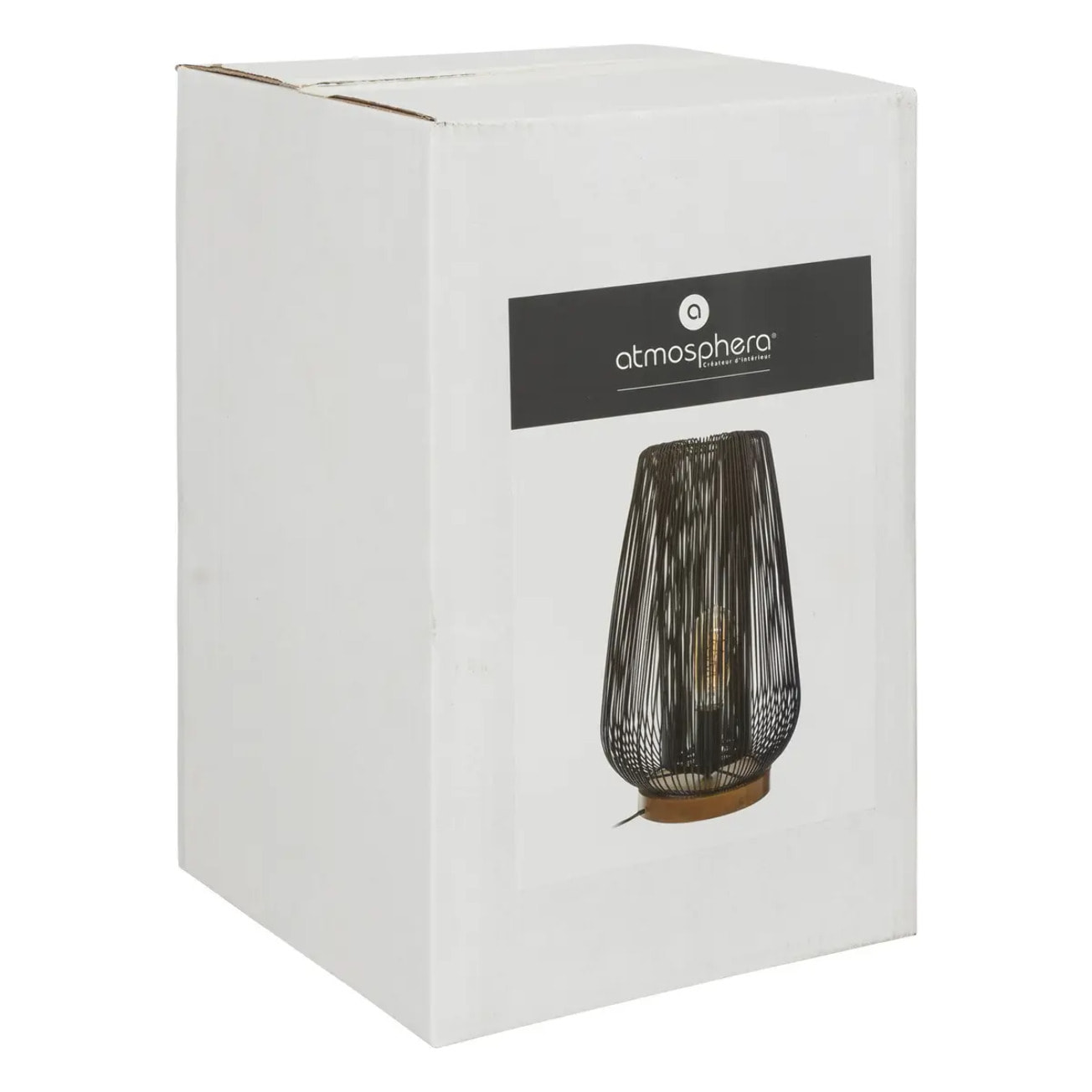 Lampe filaire "Noda" métal noir H41cm