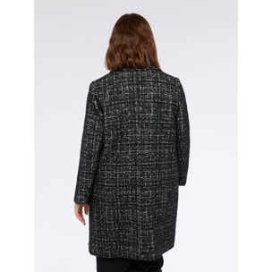 Fiorella Rubino - Cappotto tessuto bouclé in misto lana - Nero