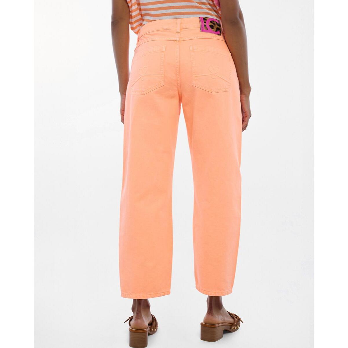 Pantaloni fluorescenti color carota