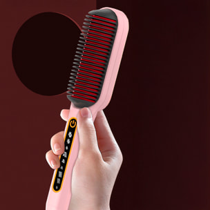 Cepillo alisador de pelo de 50W. 9 niveles de calor de 120°C a 210°C.