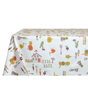 Tovaglia Cucina In 100% Cotone Made In Italy Disegno Ortaggi 140x240