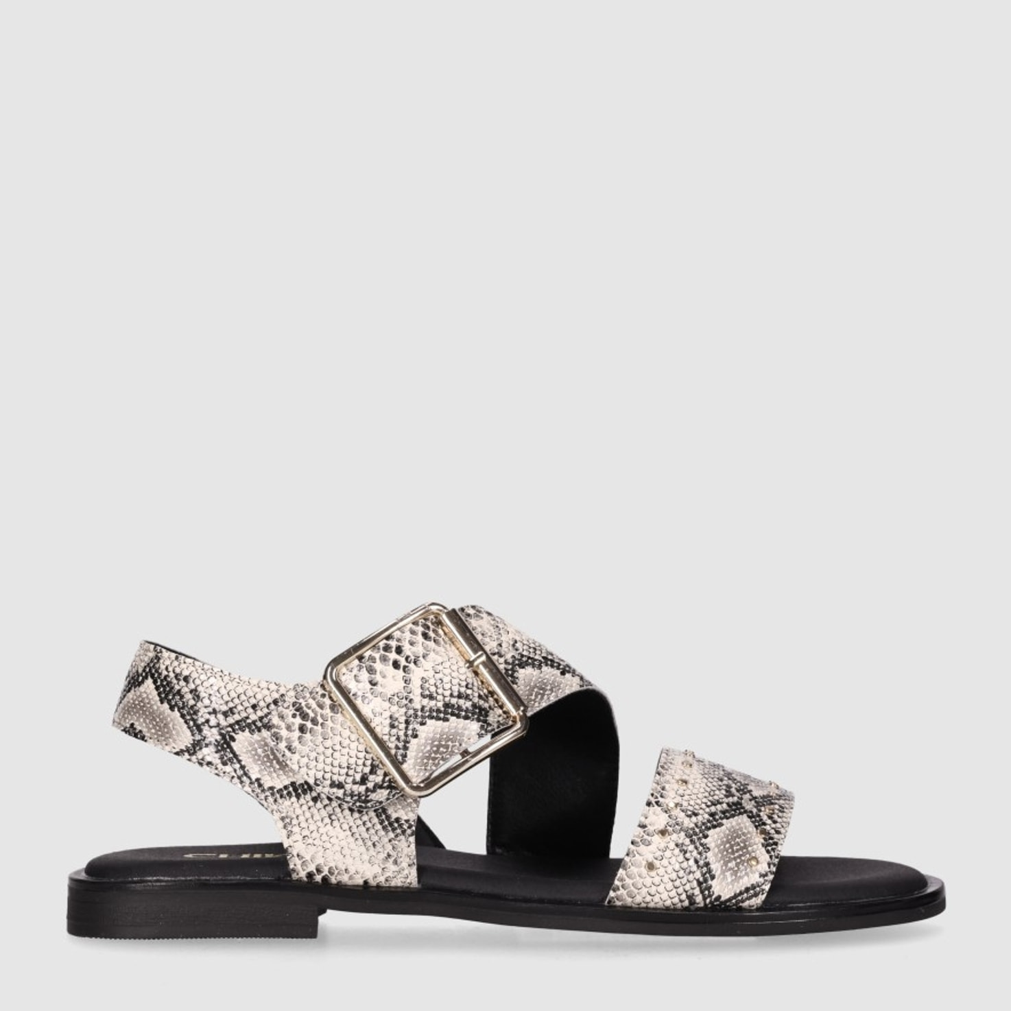 Sandalias de Piel - Serpiente - Tacón: 1 cm