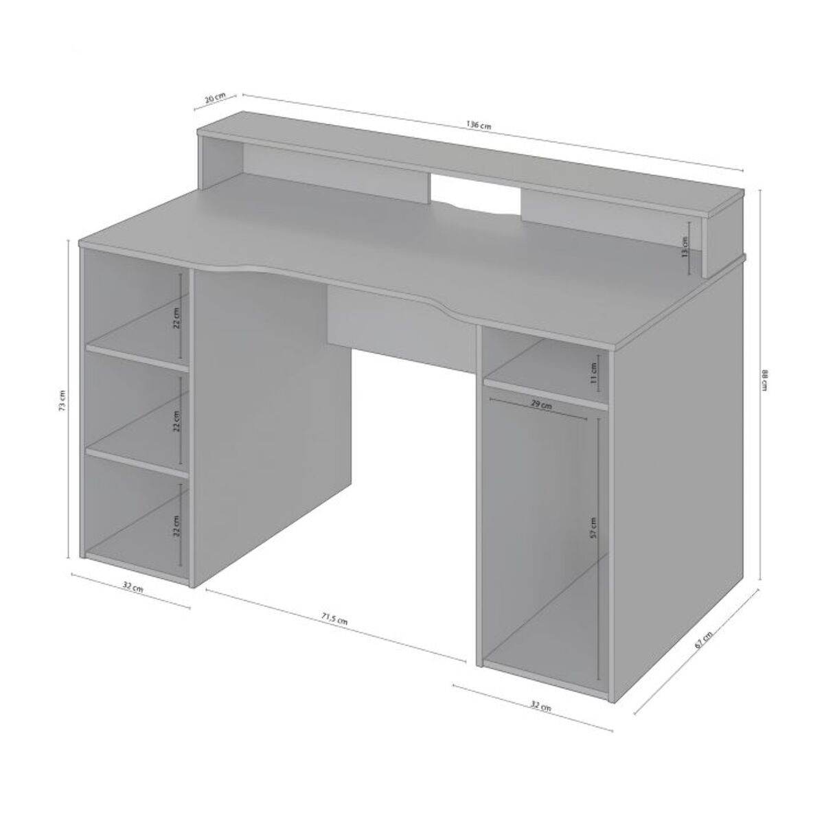 Mesa de escritorio Galax Antracita