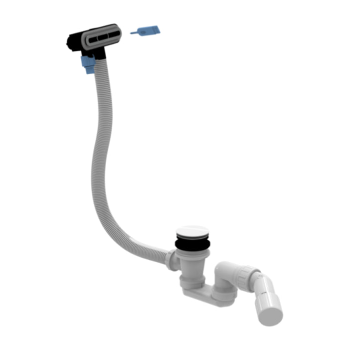 Vidage pour baignoire VILLEROY & BOCH Loop & Friends semi-îlot bonde blanche et trop-plein chromé