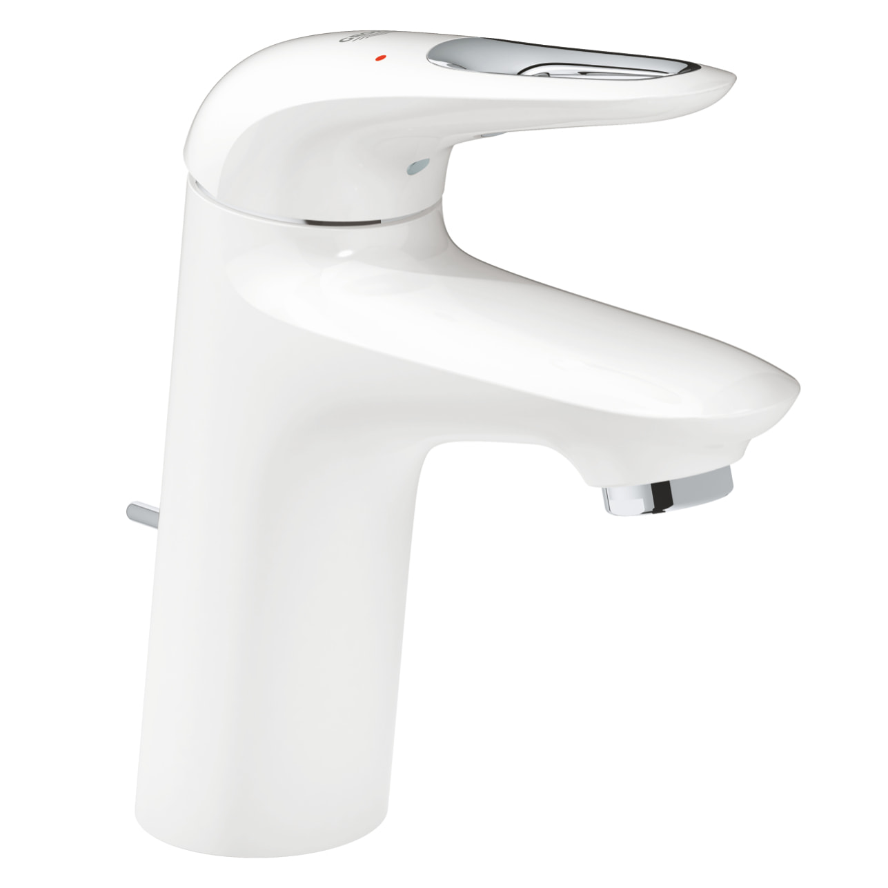 Mitigeur monocommande lavabo Eurostyle, Taille S, Blanc/chromé