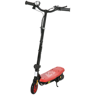 Trottinette électrique 120 W pliable pour enfant 7-14 ans 12 Km/h max. autonomie 10 Km max. rouge